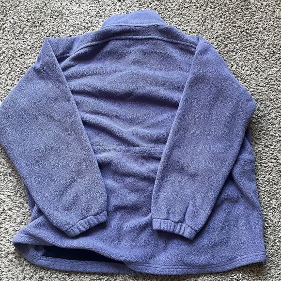 L.L Bean Fleece Jacket Zip Up Womens Xl Petite Purple Sweater Outdoors Gorp - Picture 10 of 12